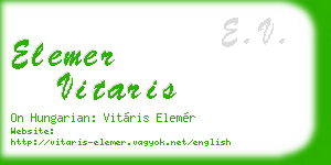 elemer vitaris business card